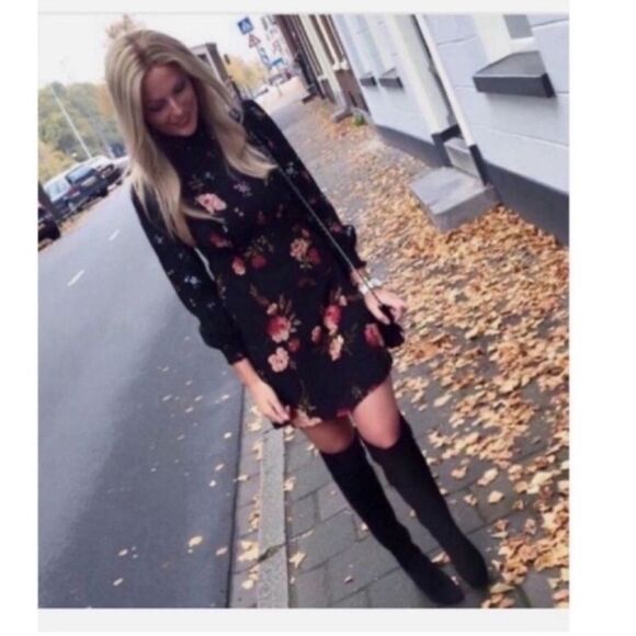 NWT ZARA Dress Blogger Favorite Floral Blogger Lace - Picture 7 of 12